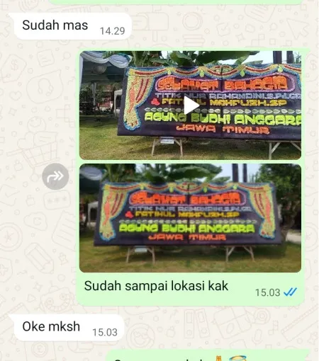 Pengiriman Papan Bunga Sayung
